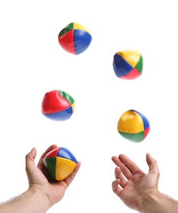 Juggling gets exponentially complex