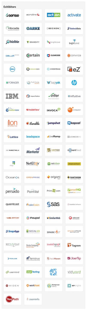MarTech Exhibitors for March 2015