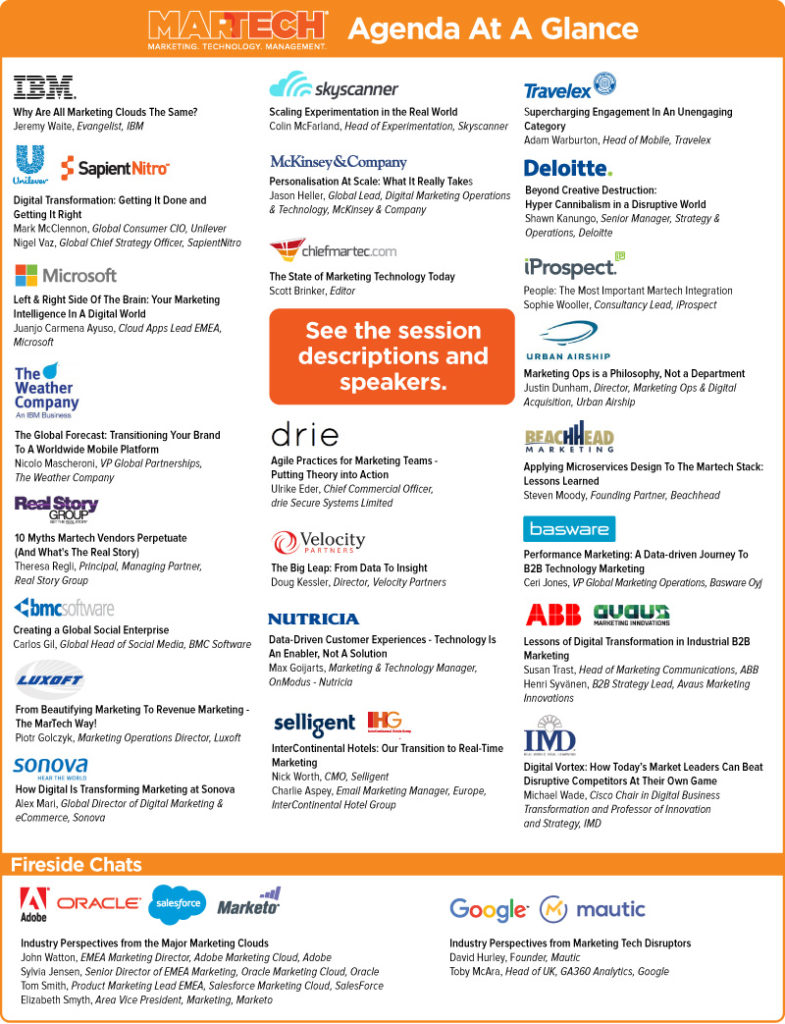 MarTech Europe 2016 Agenda
