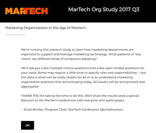 Martech Marketing Organization Study