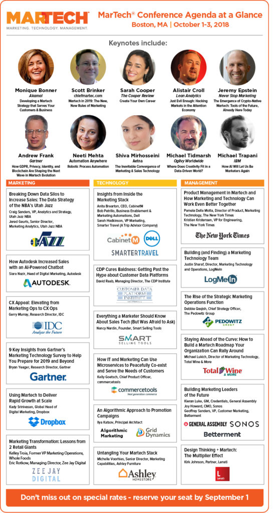 MarTech East 2018 Agenda