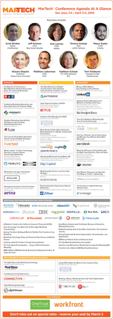 MarTech West 2019 Agenda