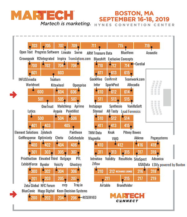 MarTech East 2019 Expo Hall Martech Vendors
