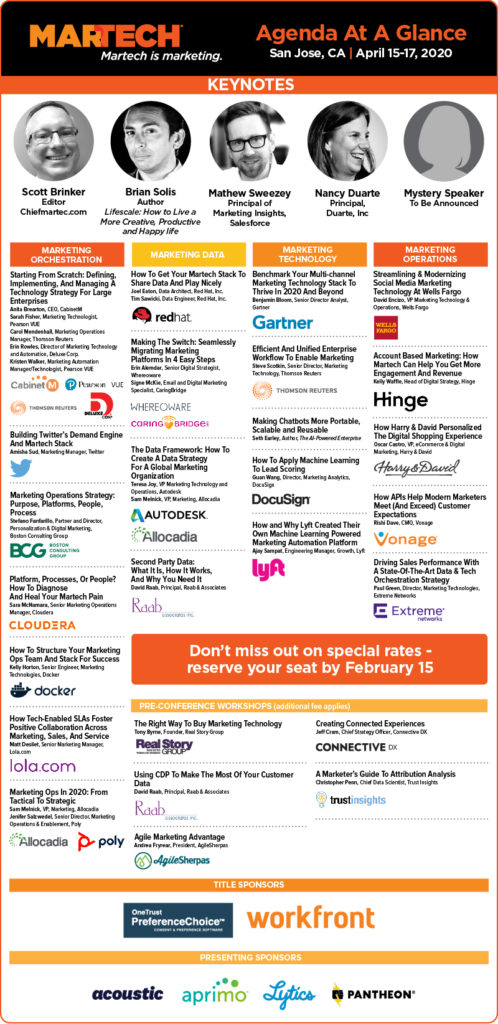 MarTech West 2020 Preliminary Agenda