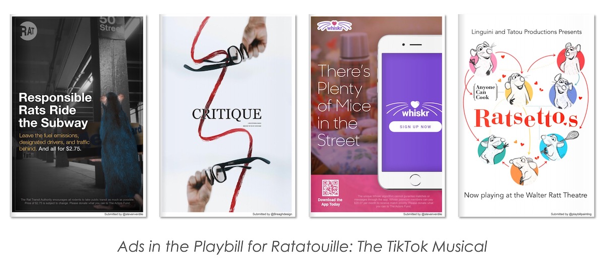 Ratatouille: The TikTok Musical Playbill Ads