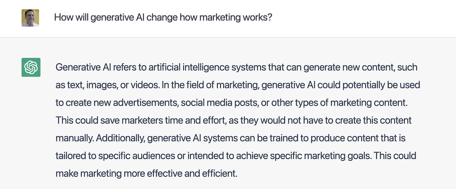 How will generative AI change marketing?