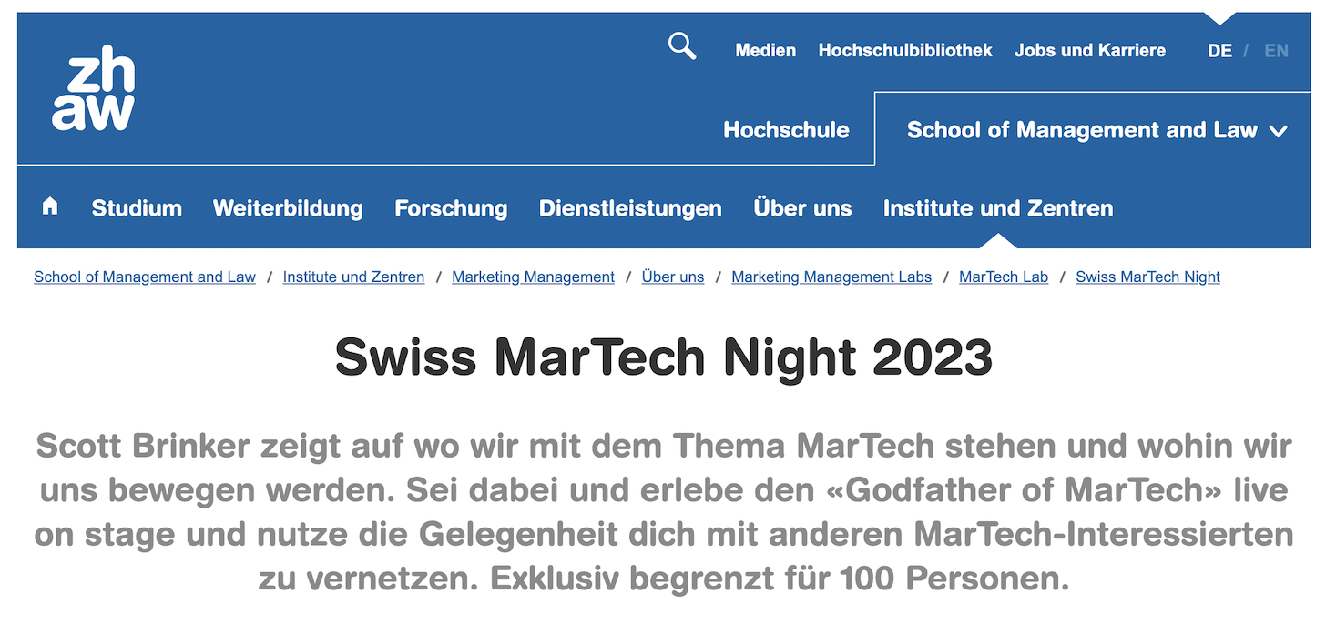 Swiss Martech Night